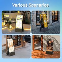 Kiosco Digital Inteligente Portátil Recargable de 43 Pulgadas con Pantalla LCD Dividida, Android 11, para Centros Comerciales y Tiendas Minoristas