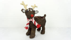 Rattan fibra di cocco animale cervo a forma di fiori piante <span class=keywords><strong>succulente</strong></span> piante di <span class=keywords><strong>Cactus</strong></span> all'ingrosso vasi di natale decorazione - Product Image 3