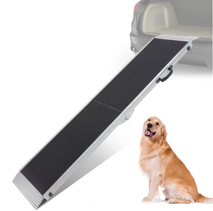 जंग-प्रूफ एल्यूमीनियम पालतू रैंप एल्यूमीनियम रैंप बिक्री गैर-पर्ची कार्पेटेड डॉग रैंप, घर और यात्रा के लिए 400lbs का समर्थन करता है - Product Image 3