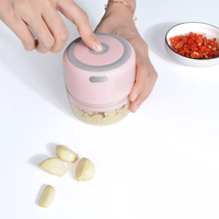 250Ml Mini Draagbare Elektrische Shredder Smart Food Processor Chopper Voor Vetables Vlees Knoflook Grinder Ui Shredder Draadloze Usb