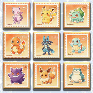 Aimants de réfrigérateur carrés en céramique Pokémon, vente en gros, magnétiques, bon marché, boîte mystère unique, fan art, pack de boosters scellé - Product Image 5
