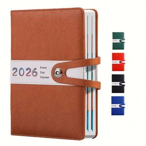 Promotional Gift PU Leather <b>Notebook</b> Luxury Custom logo A5 Agenda 2026 Planners and Journal <b>Notebooks</b> Custom - Product Image 1