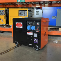 Generador Diésel Silencioso de 5kW 10kW con Arranque Eléctrico Monofásico 220V 380V, Generador de Energía de Respaldo Industrial para Uso Doméstico y en Fábricas