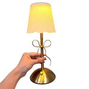 Modern American-style Dome Lampshade Battery-Powered <b>Touch</b> Control Dimmable LED Table <b>Lamp</b> Metal Base for Hotel/Restaurant Room - Product Image 6