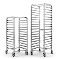 Chariot de transport en acier inoxydable pour 17 plaques de cuisson 400 x 600 mm, équipement de boulangerie professionnel, vente chaude