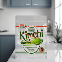 Sachet Doypack Personnalisé en Plastique Transparent de Qualité Alimentaire avec Fermeture Zip Refermable et Feuille d'Aluminium pour l'Emballage de Légumes, Salades, Sucre et Kimchi