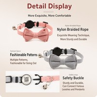 Collar Antipérdida Inteligente para Mascotas con Patrón a Cuadros, Código QR para Localización de Gatos, Prevención de Desplazamientos, Poliéster, Estilo Británico