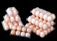 Boîte à œufs en plastique transparente sur mesure en gros, boîte à œufs en plastique, emballage en plastique transparent pour œufs de poule