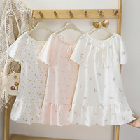 Nouvelle Robe Printemps-Été-Automne Douce et Mignonne à Volants en Coton Imprimé Motifs Petits Animaux, Confortable et Fraîche