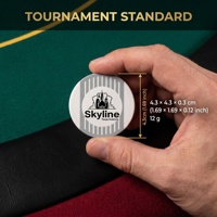 Jetons de poker en céramique personnalisables de 43 mm, 12 g, résistants à la décoloration, écologiques, non toxiques, surface lisse, jetons de jeu professionnels pour