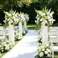 Bouquet de mariage personnalisé vert et blanc, centre de table floral, boule de fleurs suspendue, arrangement de fleurs de lys calla au toucher réel