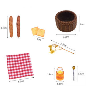 Set <span class=keywords><strong>de</strong></span> <span class=keywords><strong>Desayuno</strong></span> en Miniatura para Casa <span class=keywords><strong>de</strong></span> Muñecas, Cesta <span class=keywords><strong>de</strong></span> Almacenamiento <span class=keywords><strong>de</strong></span> Simulación, Miniatura <span class=keywords><strong>de</strong></span> Miel, Leche Condensada, Mermelada, Pan <span class=keywords><strong>de</strong></span> Centeno en Bolsa - Product Image 4