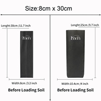 Sacs de culture noirs biodégradables en plastique 25 g/m² OEM ODM, sacs de plantation pour pépinière en tissu PP non tissé, pots de culture pour semis 100 % biodégradables