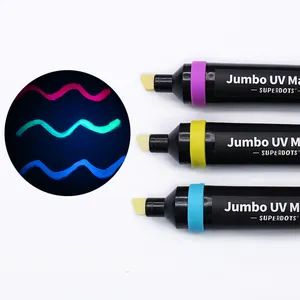 Rotulador UV de gran tamaño, rotulador secreto, juego espía, marcador invisible UV de tres colores, gran oferta