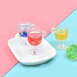 Colgantes de Resina con Forma de Mini Vaso de Bebida de Frutas de Colores Mezclados para Accesorios DIY, Pendientes y Llaveros - Product Image 4