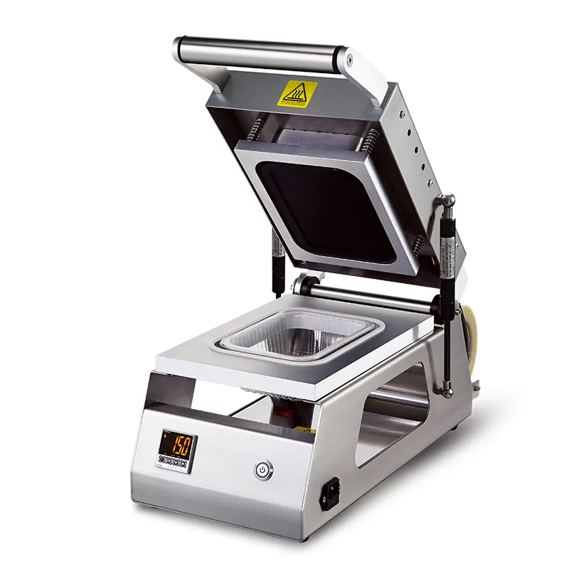 DS-1 Manual Tray Sealer Mesin Kemasan Plastik, Wadah Makanan Penyegelan Meja Makan Atas Panas