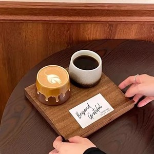 Plateau en bois massif américain pour whisky, vin rouge, verres à bière et tasses à café – Assiette de dégustation colorée pour fêtes - Product Image 4