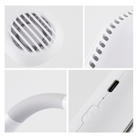 Ventilateur de cou rechargeable à 3 vitesses, mini climatiseur portable, ventilateur personnel rafraîchissant, ventilateur électrique portable pour les voyages en extérieur