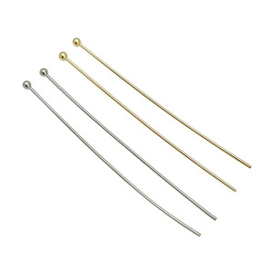 White K Gold <b>Silver</b> Ball Needles Copper Plated Round Head For DIY Jewelry Making Accessories <b>Earring</b> Pendant Bead Needles GJ 02 - Product Image 5