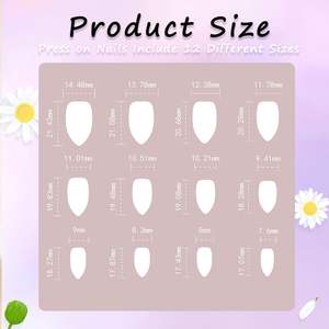 Prensa <span class=keywords><strong>rosa</strong></span> en las <span class=keywords><strong>uñas</strong></span> Pegamento corto en flores blancas de almendra Brillo brillante <span class=keywords><strong>Palo</strong></span> artificial duro en las <span class=keywords><strong>uñas</strong></span> <span class=keywords><strong>para</strong></span> mujeres y <span class=keywords><strong>niñas</strong></span> 24 piezas - Product Image 6
