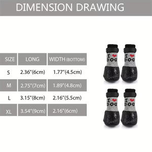 ถุงเท้าสุนัขสำหรับพื้นร้อน/เย็น ถุงเท้าลูก<span class=keywords><strong>สุนัข</strong></span>ป้องกันการเลียอุ้งเท้า ป้องกันการขีดข่วน รองเท้าสัตว์เลี้ยงกันลื่นและอุปกรณ์ป้องกันอุ้งเท้าสำหรับพื้นไม้เนื้อแข็ง - Product Image 6