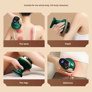 Masseurs électriques multifonctionnels à ventouses, commande manuelle filaire, batterie intégrée, déblocage des méridiens du corps entier, appareils Gua Sha - Product Image 5