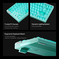 Keyboard Mekanik ATK RS7 Air 81 Tombol 75% CNC Aluminium Gasket Custom 16.8M RGB Berkabel untuk Komputer Win Mac Linux