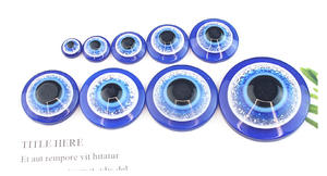 20 unidades/bolsa de abalorios de uñas Kawaii, cabujones de ojo malvado, cabujón de ojo fétido, protección religiosa, buena suerte, parte posterior plana - Product Image 2