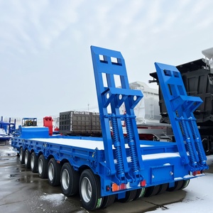Nhà máy tùy chỉnh 2 trục 5 trục 4 trục cổ ngỗng lowbed bán đoạn đường nối Trailer 70 -200 tấn Công suất lowbed lowboy Trailer để bán - Product Image 2