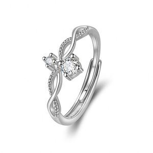 Women's Simple Stylish Gold Plated Real Zircon <b>Crown</b> Open <b>Ring</b> European American Trendy Niche Versatile Fashion Wedding Party - Product Image 4
