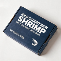 Boîte d'emballage pour crevettes personnalisée en gros avec design gratuit, production rapide en 72h, boîte d'expédition en carton ondulé résistant à l'humidité