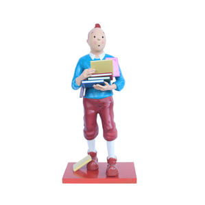 Figura de Tintin de Resina Premium GIA NHIEN, Personaje Clásico de Cómic con Libros, Estatua Coleccionable para Decoración del Hogar - Product Image 1