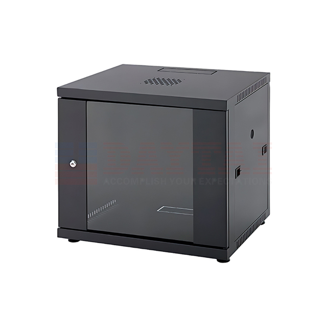 4U Wall Mount Server Cabinet 19 Inch Network Rack SPCC Steel Glass Door 600x450 60kg Load