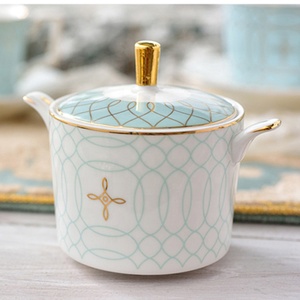 New Product 15Pcs Nordic Light Luxury Living Room <b>Sets</b> INS Trend Porcelain Coffee & <b>Tea</b> <b>Sets</b> With Gold Handle - Product Image 3