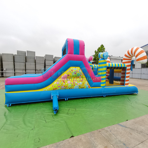 Parcours d'obstacles gonflable kids bounce house commercial <b>inflatable</b> candy land obstacle course - Product Image 3