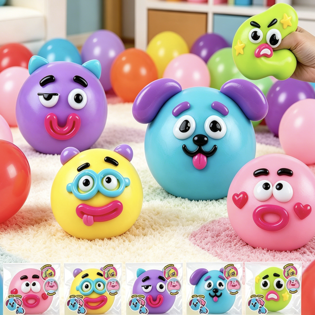 10cm Fun Dog Smasher Emotion Best-selling TPR Soft Cartoon Playmate Stress-relieving Toy Squeeze Toy Squishy