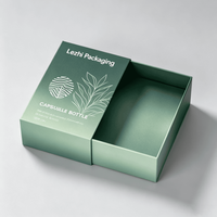 Caja de Cartón de Alta Gama Personalizada para Botellas de Cápsulas, Caja de Regalo de Papel Reciclable para Set de Suplementos Alimenticios en Botellas Cuadradas