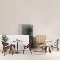 Mobilier d'extérieur, chaise de jardin, cadre en aluminium, chaises de café en rotin