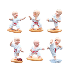Statuette Shaolin Monk – Figurine Kung Fu Chinoise En Blanc – Décoration