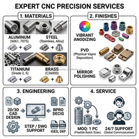 Solution complète d'usinage CNC : Réponse rapide en 3 heures, usinage précis de métaux non standard pour fichiers STEP IGES, texture sablée