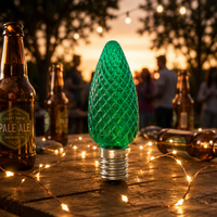 Ampoules LED de Noël à culot C9 E17 110V en stock d'usine, couleurs blanc chaud/rouge/vert/bleu/orange