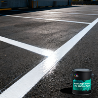 Peinture de marquage routier liquide acrylique haute brillance, très résistante à l'usure, anti-décoloration, séchage rapide, écologique pour routes et usines