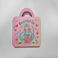 Trousse de Maquillage Rose Grande Capacité Style Sac à Main Durable pour Voyage, Coffret Cadeau Beauté Enfant, Emballage pour Ensemble de Produits de Beauté