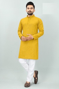 Traditional Design 14 kg Heavy Rayon <strong>Kurta</strong> with Pajama for <strong>Mens</strong> Wedding and Party Wear at Affordable Price