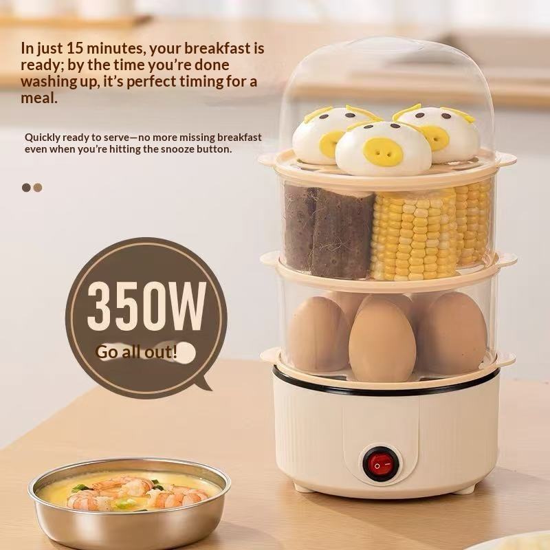 Shut Off Black/color Electric Multi-Function Kitchen Steamer Egg Cooker Dry-Boil Protection ...