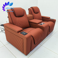 Premium-Ledersofa mit elektrischer Liegefunktion für Heimkino, VIP-Sitzgruppe, Möbel für den Kinosaal, elektrischer Relaxsessel, Theaterstuhl