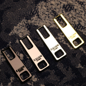 High Quality <strong>Custom</strong> Design <strong>Logo</strong> <strong>Zipper</strong> Pull Metal Engraving with Eco-Friendly Electroplating Brand <strong>LOGO</strong> <strong>Zipper</strong> <strong>Sliders</strong> - Product Image 2