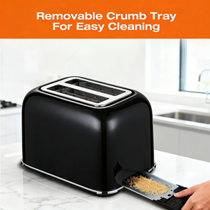 Tostadora Digital de 850W con Cuerpo de Plástico, Pantalla Táctil a Color, Calentamiento Rápido, 2 Rebanadas, Tostadora Eléctrica Inteligente - Product Image 3