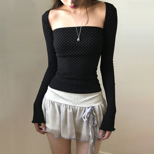 Women Polka Dot Knit Camisole <b>Cardigan</b> Two Piece <b>Set</b> Casual Solid Color <b>Top</b> <b>Set</b> Stylish Versatile Daily Wear - Product Image 1