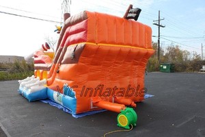 Castillo Inflable Comercial con Tobogán, Diseño de Barco Pirata de <span class=keywords><strong>Minecraft</strong></span>, Alquiler de Combo Multijuego - Product Image 2